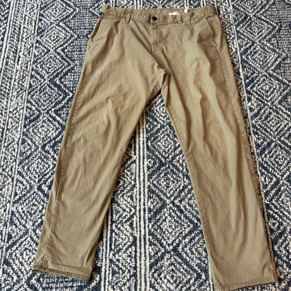 ZARA Man Khaki Chino Pants Straight Fit Casual Trousers Mens Size 36